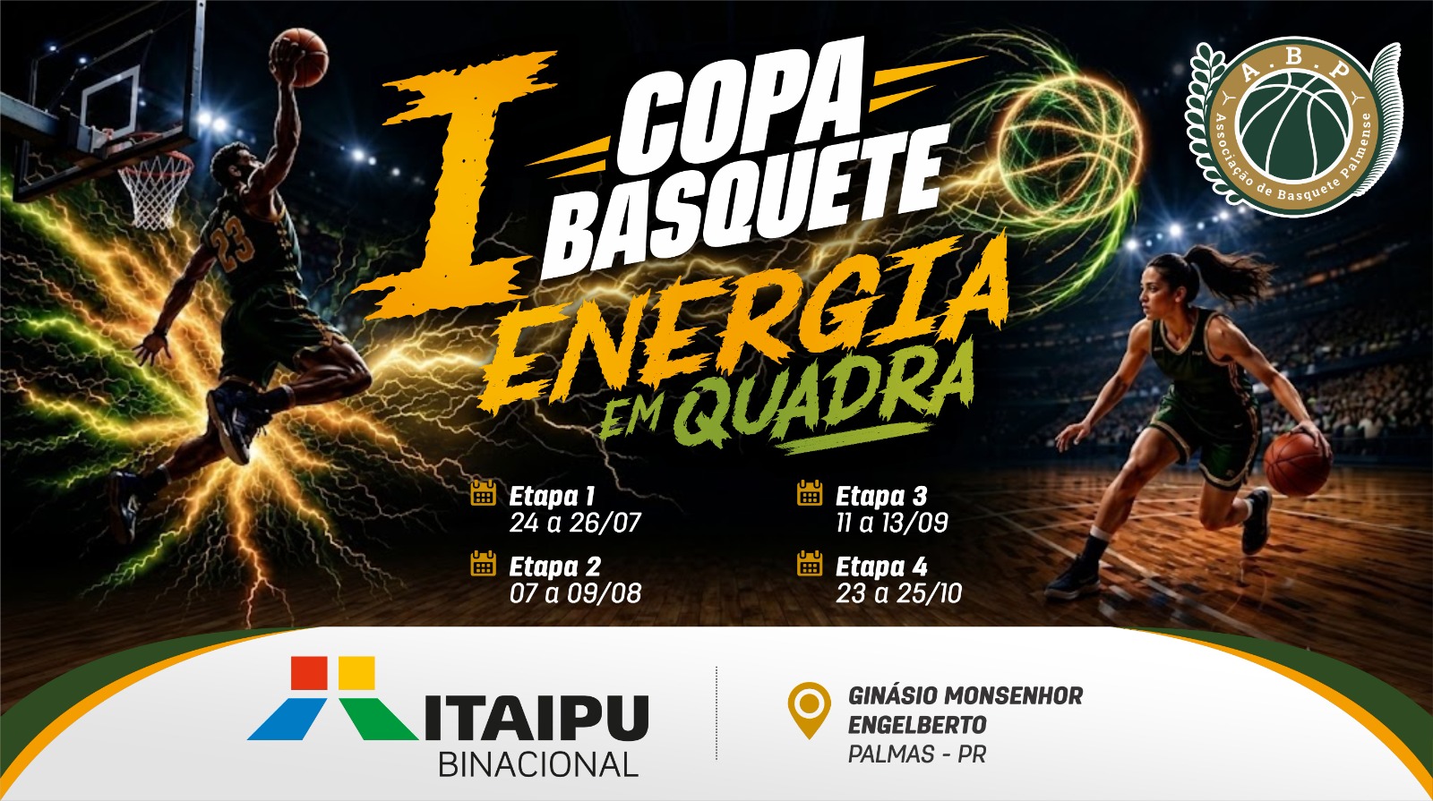 ABP promovera um festival regional de Basquete, patrocinada pela Itaipu Binacional.
